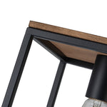 1 - Light Farmhouse Geometric Square Wood Pendant - LightfixturesUAE