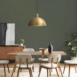 1 - Light Mid - Century Modern Brass Dome Pendant Light - LightfixturesUAE