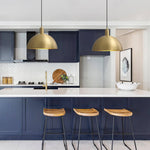 1 - Light Mid - Century Modern Brass Dome Pendant Light - LightfixturesUAE