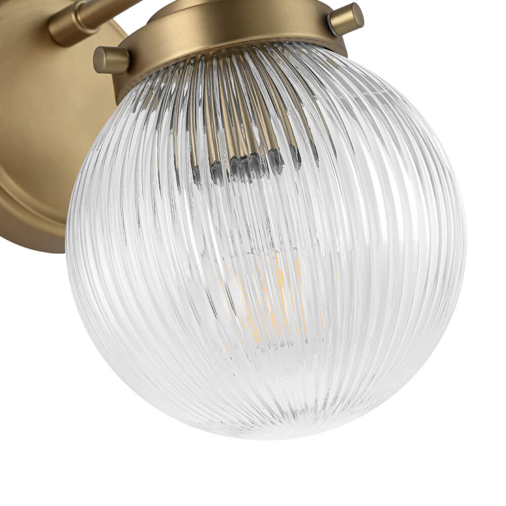 1 - Light Mid - Century Modern Clear Glass Vanity Wall Sconce - LightfixturesUAE
