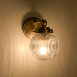 1 - Light Mid - Century Modern Clear Glass Vanity Wall Sconce - LightfixturesUAE