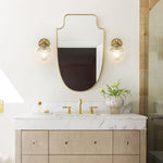 1 - Light Mid - Century Modern Clear Glass Vanity Wall Sconce - LightfixturesUAE