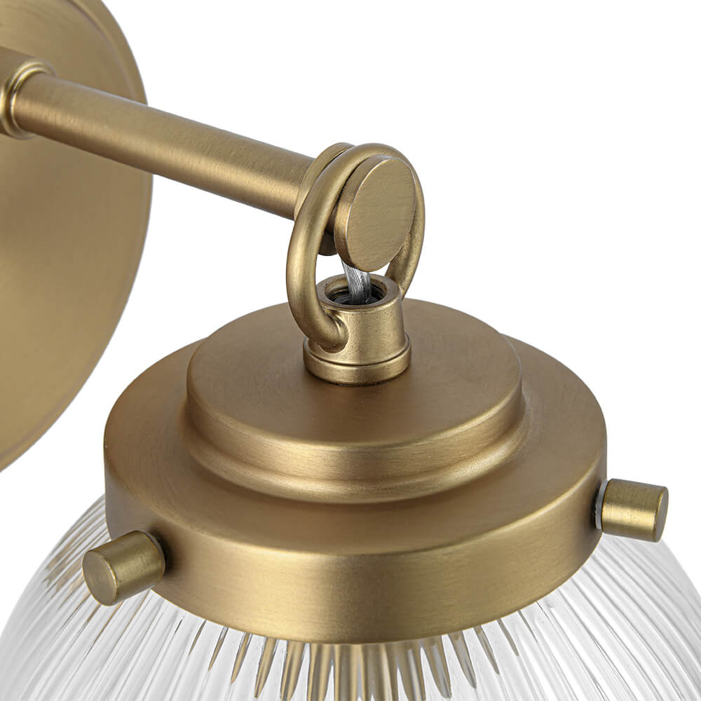 1 - Light Mid - Century Modern Clear Glass Vanity Wall Sconce - LightfixturesUAE
