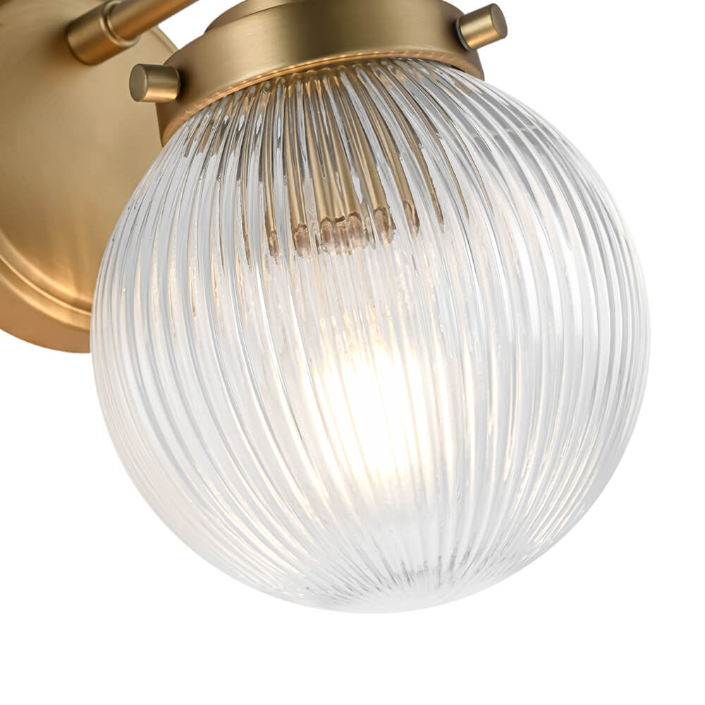 1 - Light Mid - Century Modern Clear Glass Vanity Wall Sconce - LightfixturesUAE