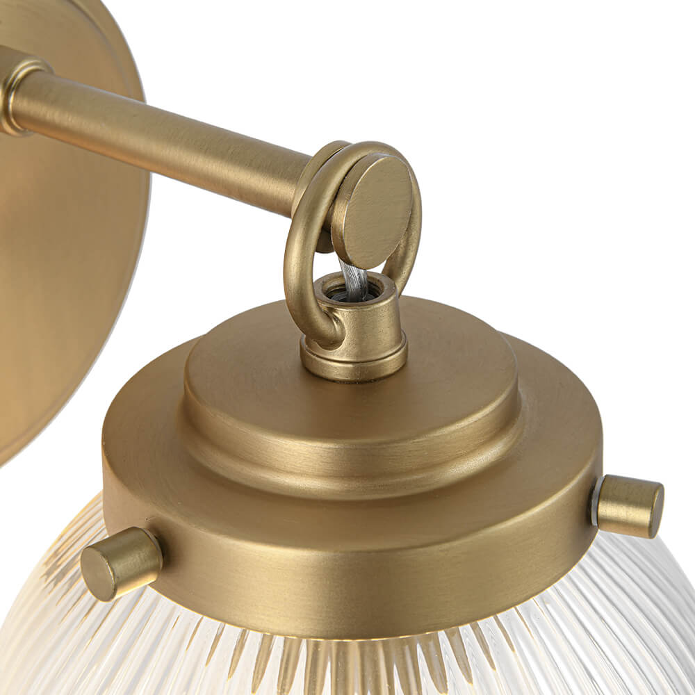 1 - Light Mid - Century Modern Clear Glass Vanity Wall Sconce - LightfixturesUAE