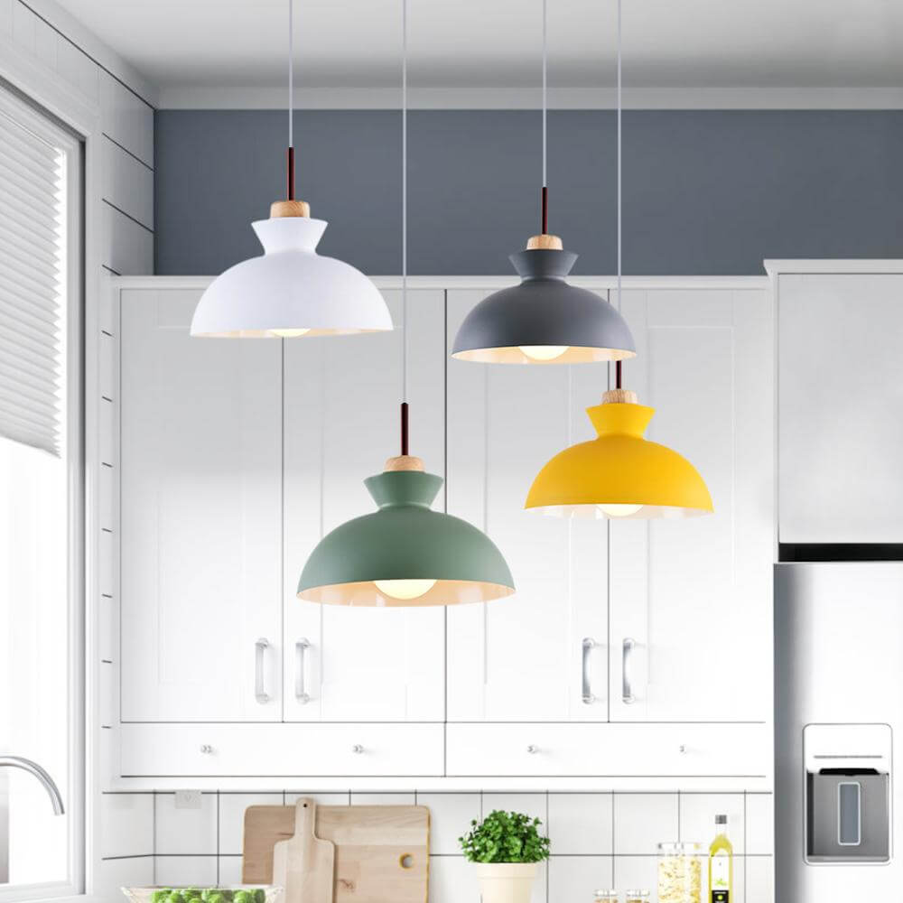 1 - Light Modern Dome Pendant Light - LightfixturesUAE