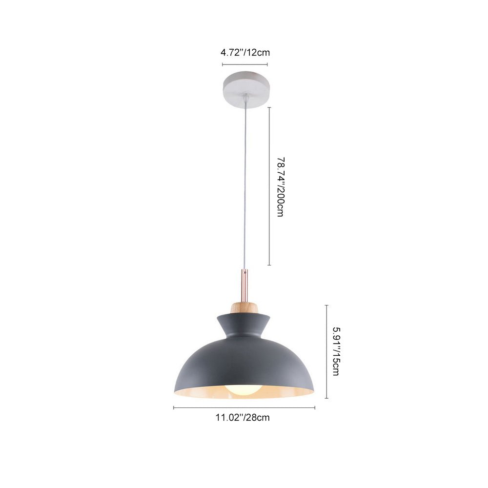1 - Light Modern Dome Pendant Light - LightfixturesUAE