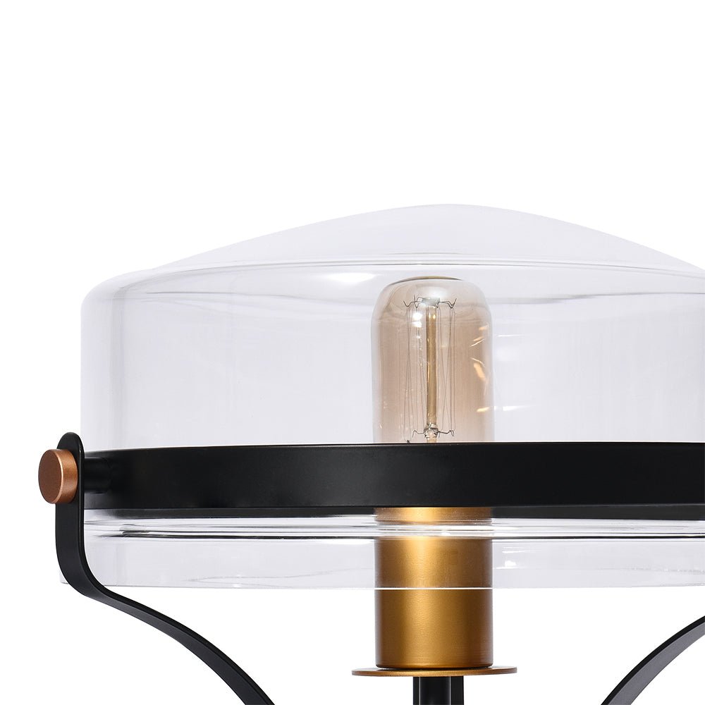 1 - Light Modern Glass Semi Flush Mount Ceiling Light - LightfixturesUAE