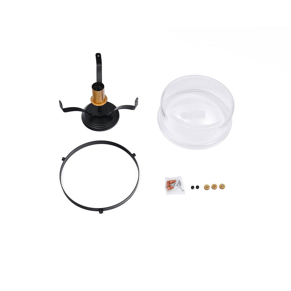 1 - Light Modern Glass Semi Flush Mount Ceiling Light - LightfixturesUAE