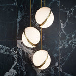 1 - Light Modern Opal Globe Pendant Light - LightfixturesUAE