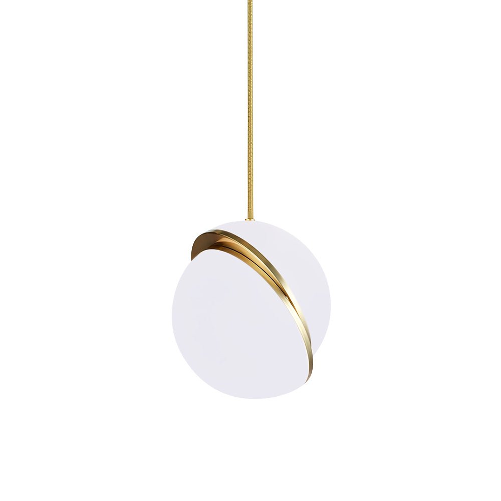 1 - Light Modern Opal Globe Pendant Light - LightfixturesUAE