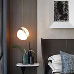 1 - Light Modern Opal Globe Pendant Light - LightfixturesUAE