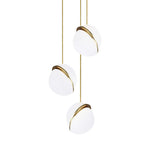 1 - Light Modern Opal Globe Pendant Light - LightfixturesUAE
