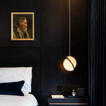 1 - Light Modern Opal Globe Pendant Light - LightfixturesUAE