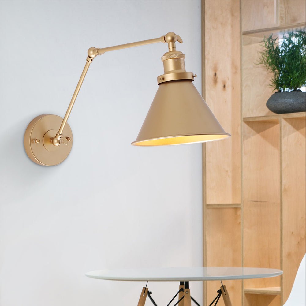 1 - Light Modern Swing Arm Wall Sconce - LightfixturesUAE