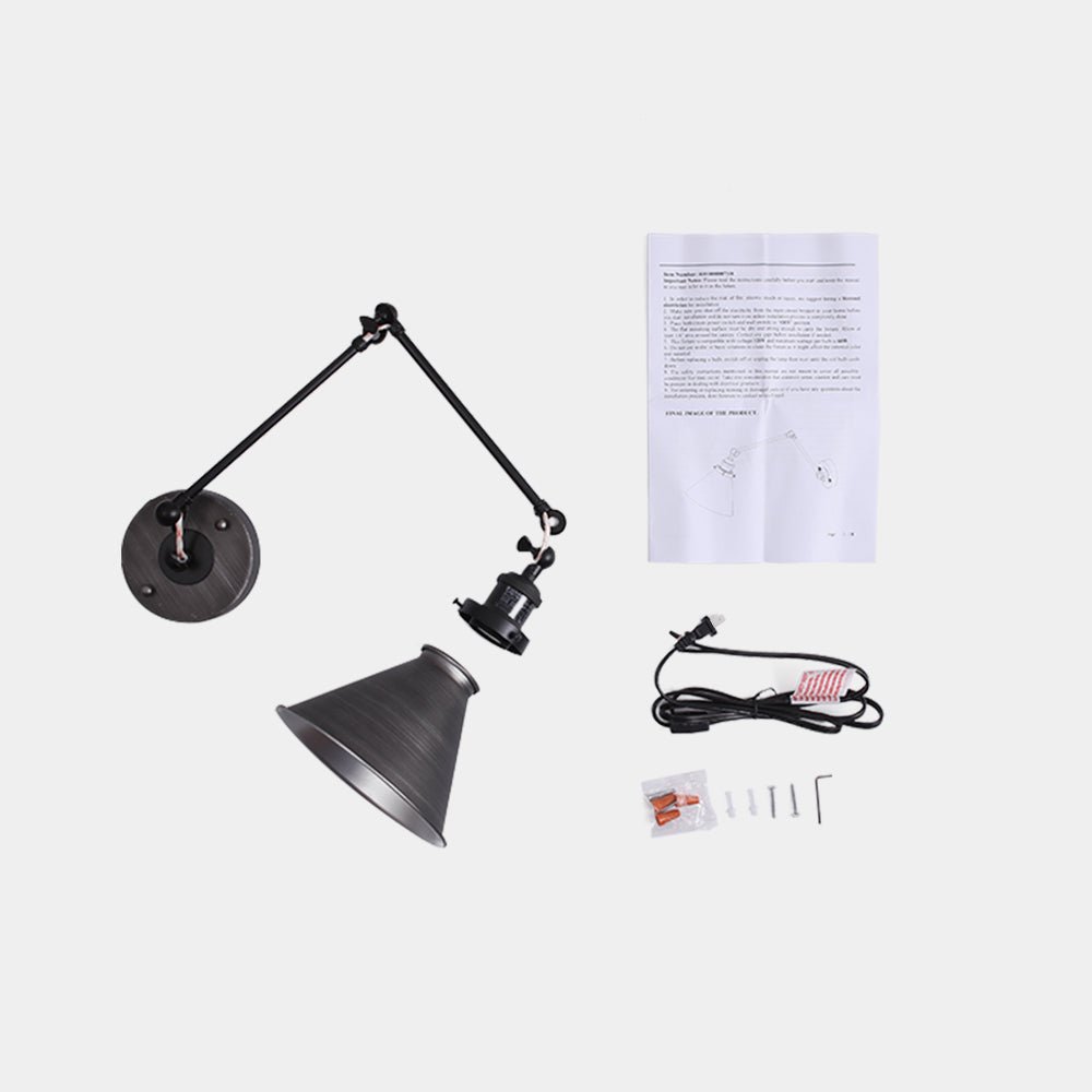 1 - Light Modern Swing Arm Wall Sconce - LightfixturesUAE