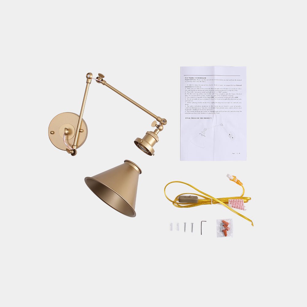1 - Light Modern Swing Arm Wall Sconce - LightfixturesUAE