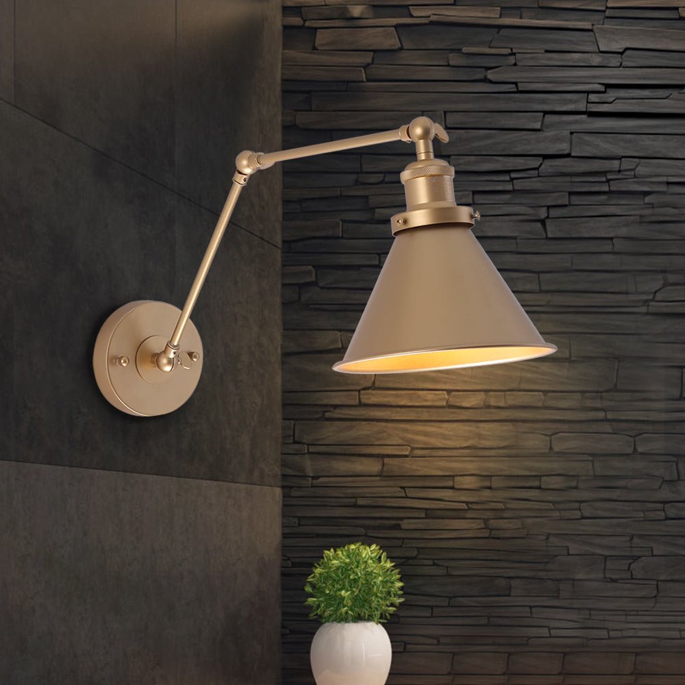1 - Light Modern Swing Arm Wall Sconce - LightfixturesUAE