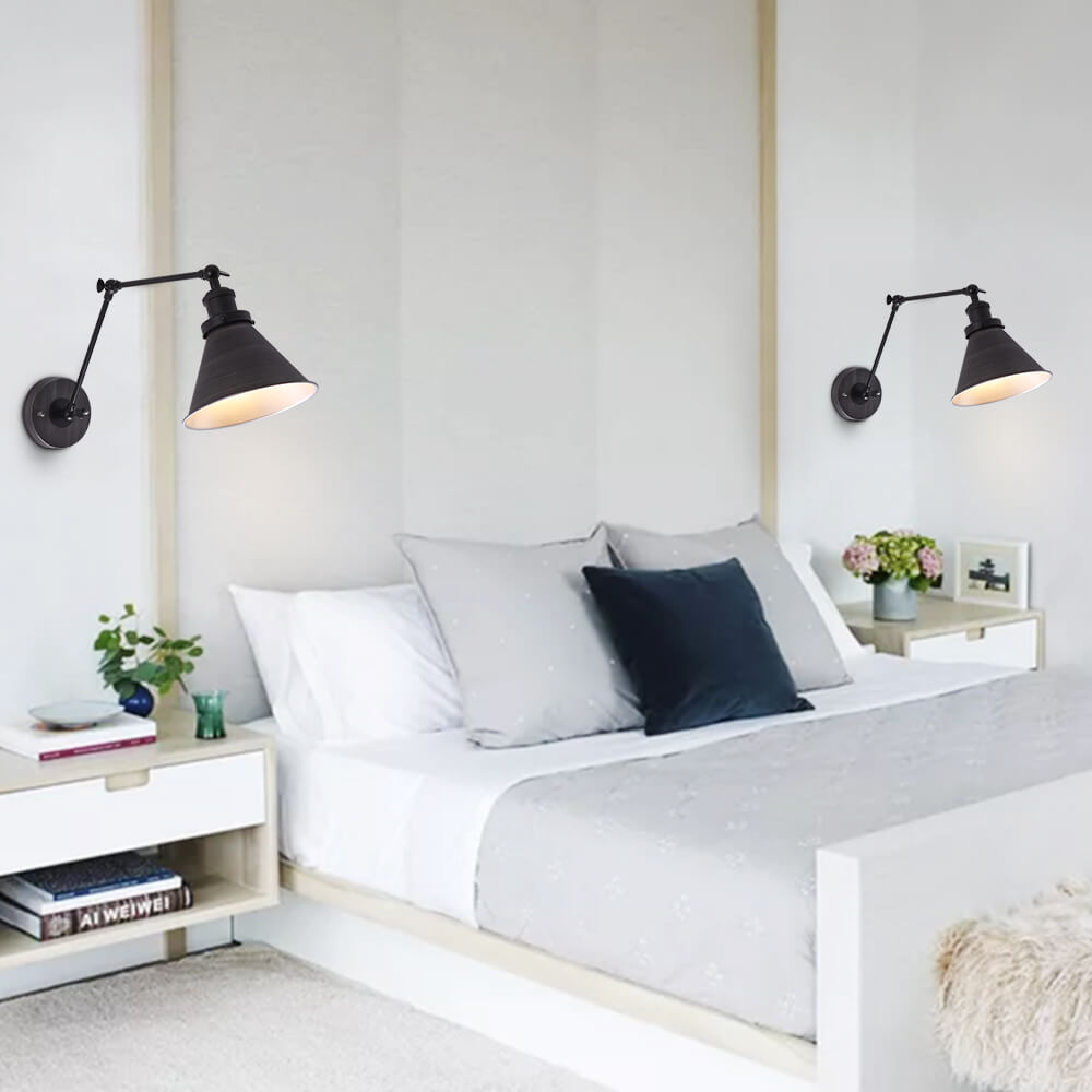 1 - Light Modern Swing Arm Wall Sconce - LightfixturesUAE