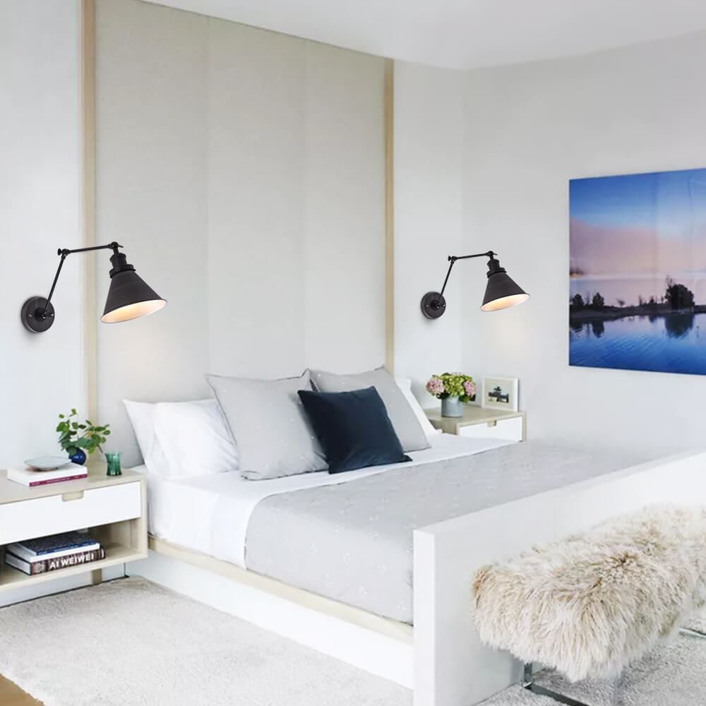 1 - Light Modern Swing Arm Wall Sconce - LightfixturesUAE