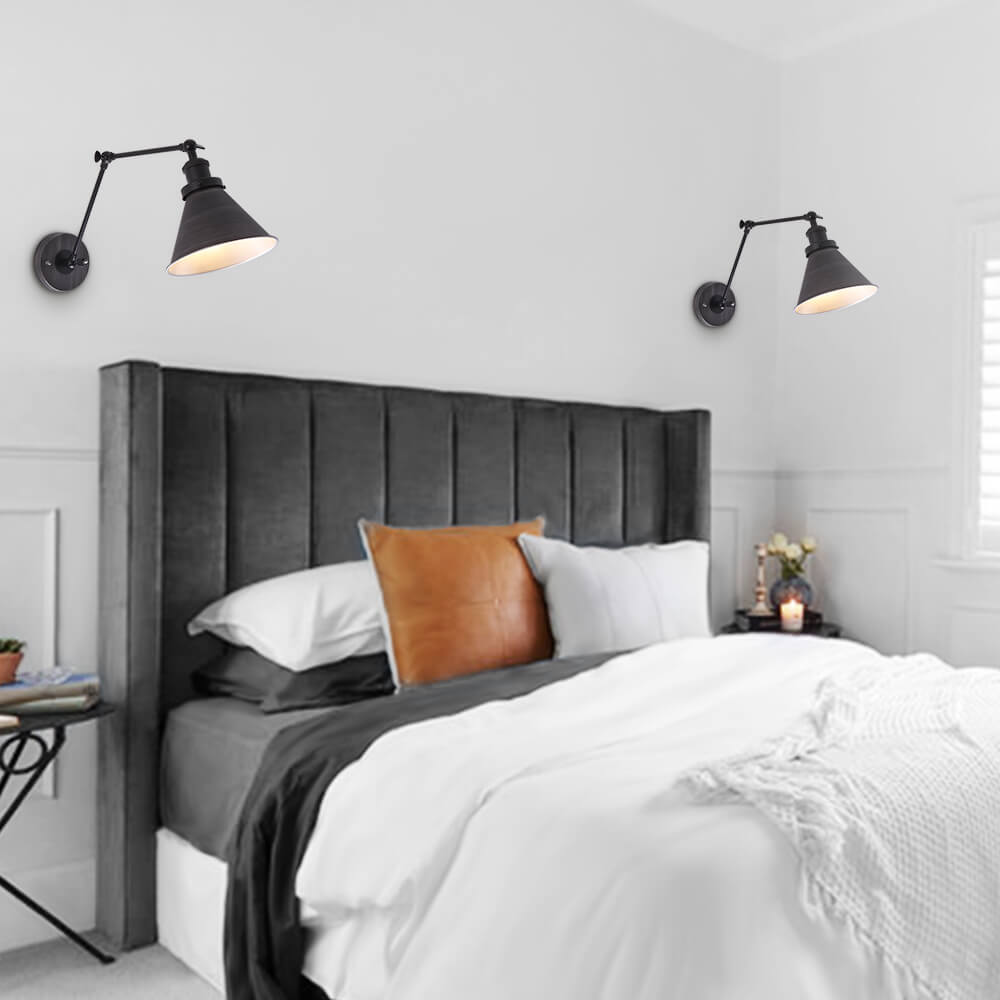 1 - Light Modern Swing Arm Wall Sconce - LightfixturesUAE