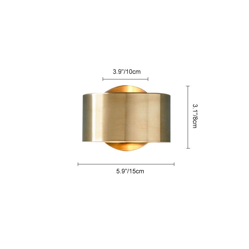 1 - Light Modern Wall Sconce in Brushed Brass Finish - LightfixturesUAE