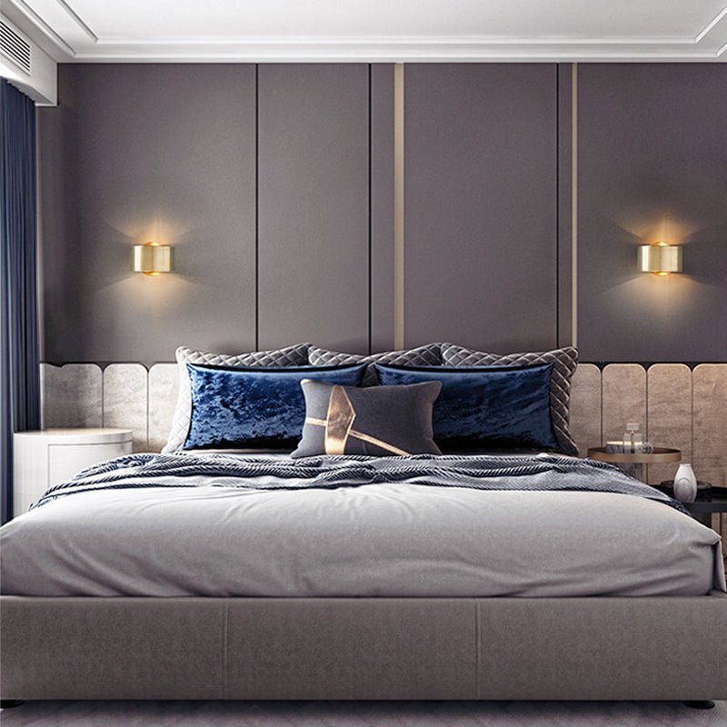 1 - Light Modern Wall Sconce in Brushed Brass Finish - LightfixturesUAE