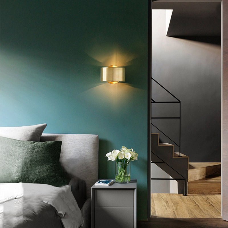 1 - Light Modern Wall Sconce in Brushed Brass Finish - LightfixturesUAE