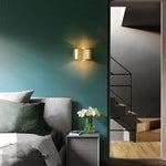 1 - Light Modern Wall Sconce in Brushed Brass Finish - LightfixturesUAE
