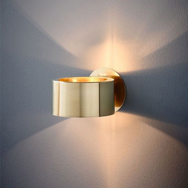 1 - Light Modern Wall Sconce in Brushed Brass Finish - LightfixturesUAE