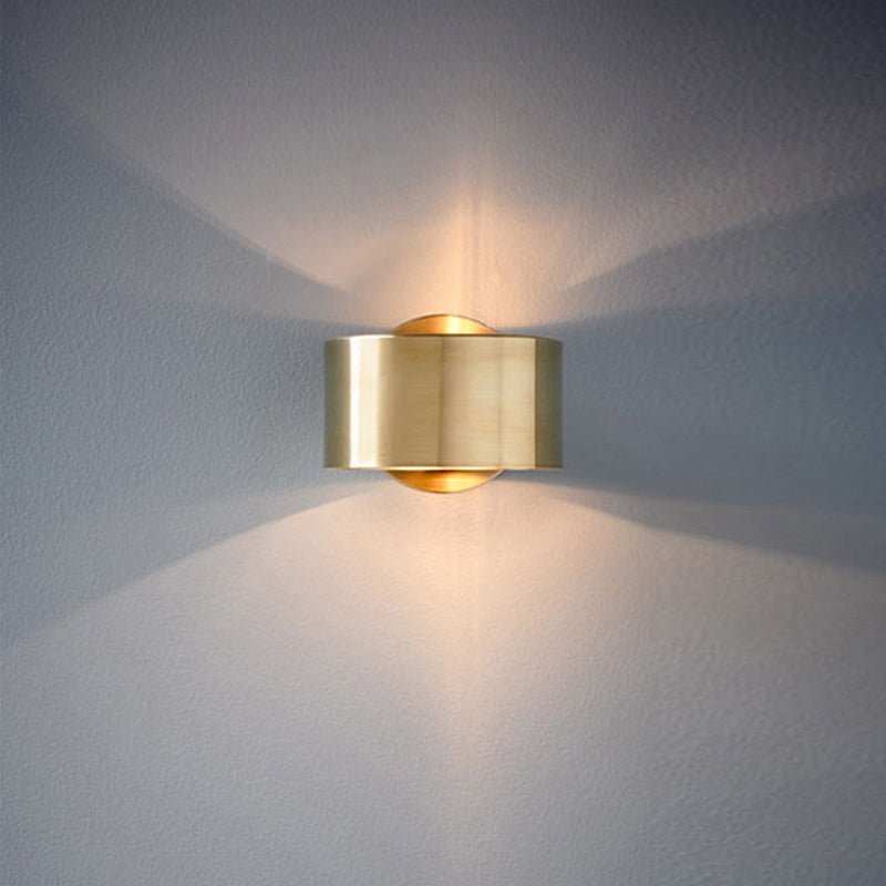 1 - Light Modern Wall Sconce in Brushed Brass Finish - LightfixturesUAE