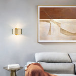 1 - Light Modern Wall Sconce in Brushed Brass Finish - LightfixturesUAE