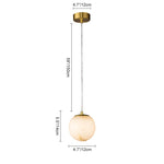 1 - Light Nordic Gold Transmission Globe Pendant Light - LightfixturesUAE