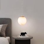 1 - Light Nordic Gold Transmission Globe Pendant Light - LightfixturesUAE
