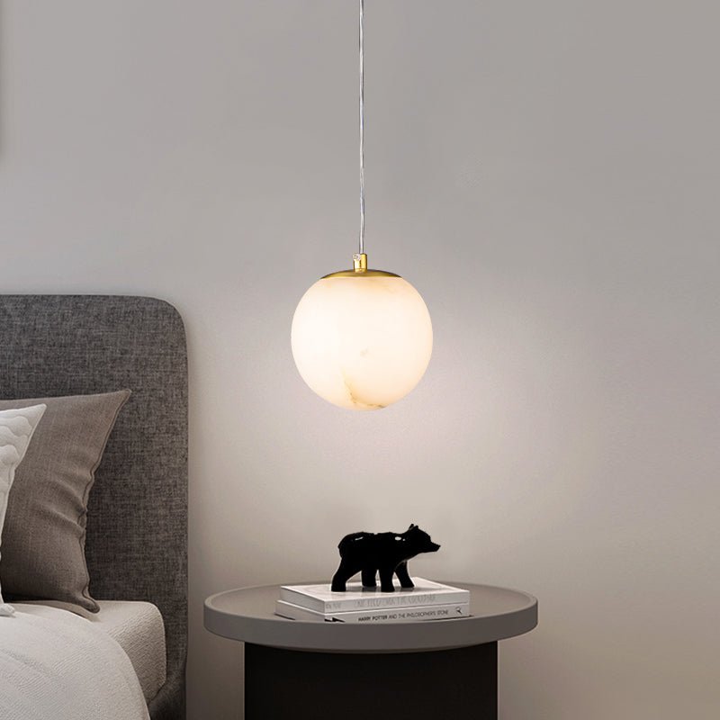 1 - Light Nordic Gold Transmission Globe Pendant Light - LightfixturesUAE