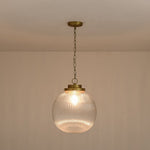 1 - Light Ripple Glass Globe Pendant - LightfixturesUAE