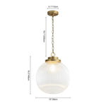 1 - Light Ripple Glass Globe Pendant - LightfixturesUAE