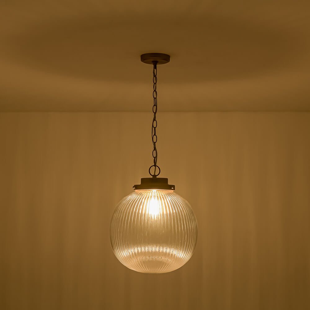 1 - Light Ripple Glass Globe Pendant - LightfixturesUAE