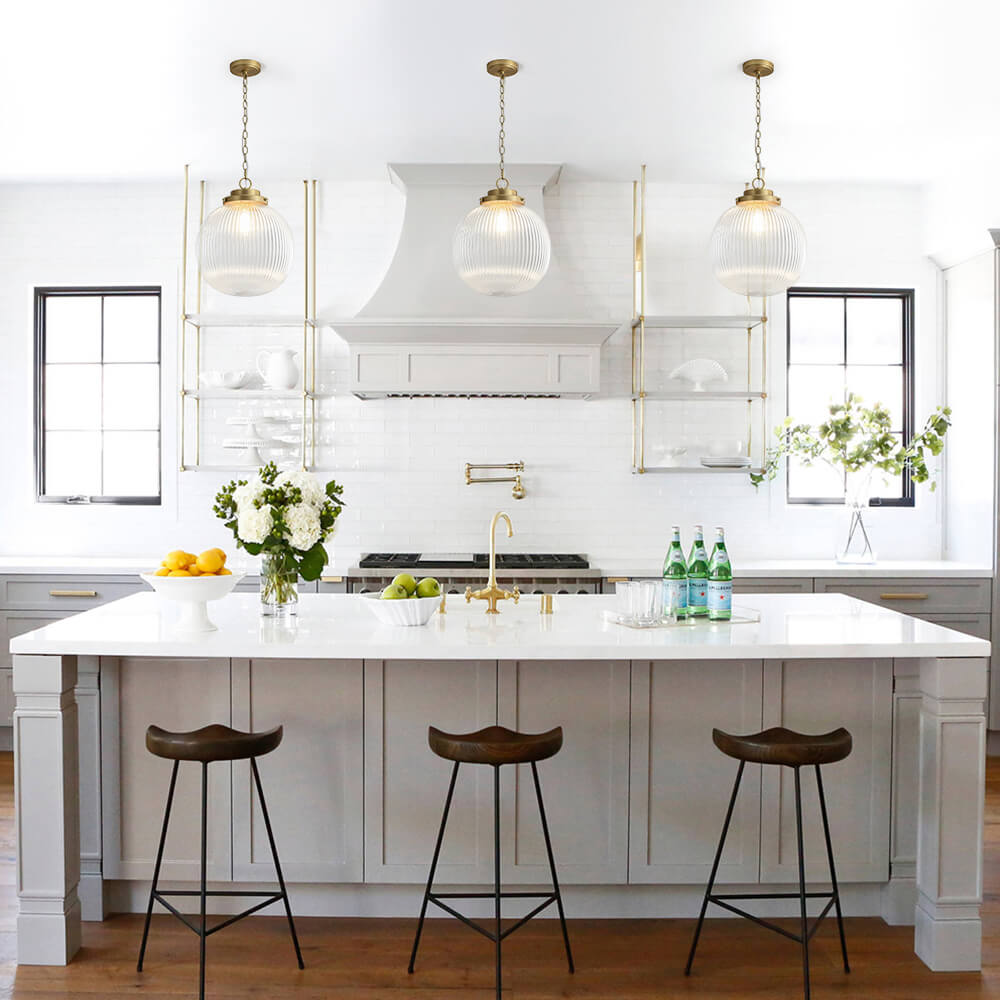 1 - Light Ripple Glass Globe Pendant - LightfixturesUAE