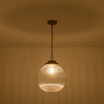 1 - Light Ripple Glass Globe Pendant - LightfixturesUAE