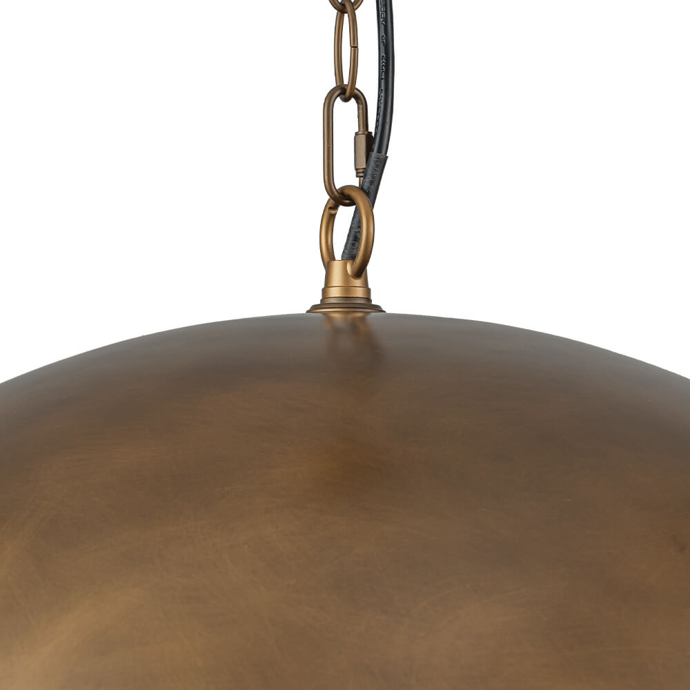1 - Light Vintage Metal Dome Pendant - LightfixturesUAE