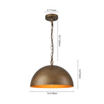 1 - Light Vintage Metal Dome Pendant - LightfixturesUAE