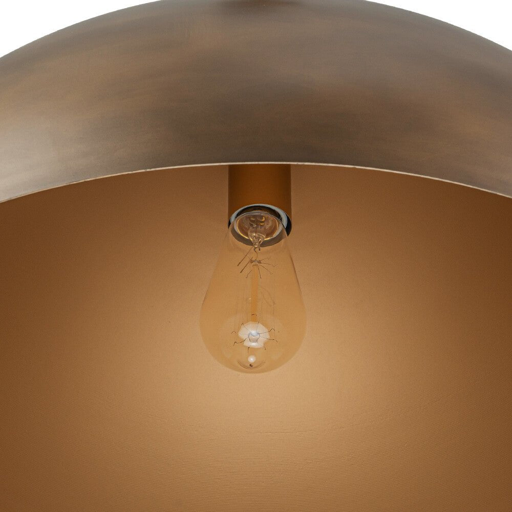 1 - Light Vintage Metal Dome Pendant - LightfixturesUAE