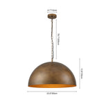1 - Light Vintage Metal Dome Pendant - LightfixturesUAE
