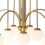 10 - Light Modern Sputnik Sphere Milky Glass Chandelier - LightfixturesUAE