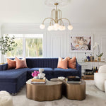 10 - Light Modern Sputnik Sphere Milky Glass Chandelier - LightfixturesUAE