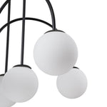 10 - Light Modern Sputnik Sphere Milky Glass Chandelier - LightfixturesUAE