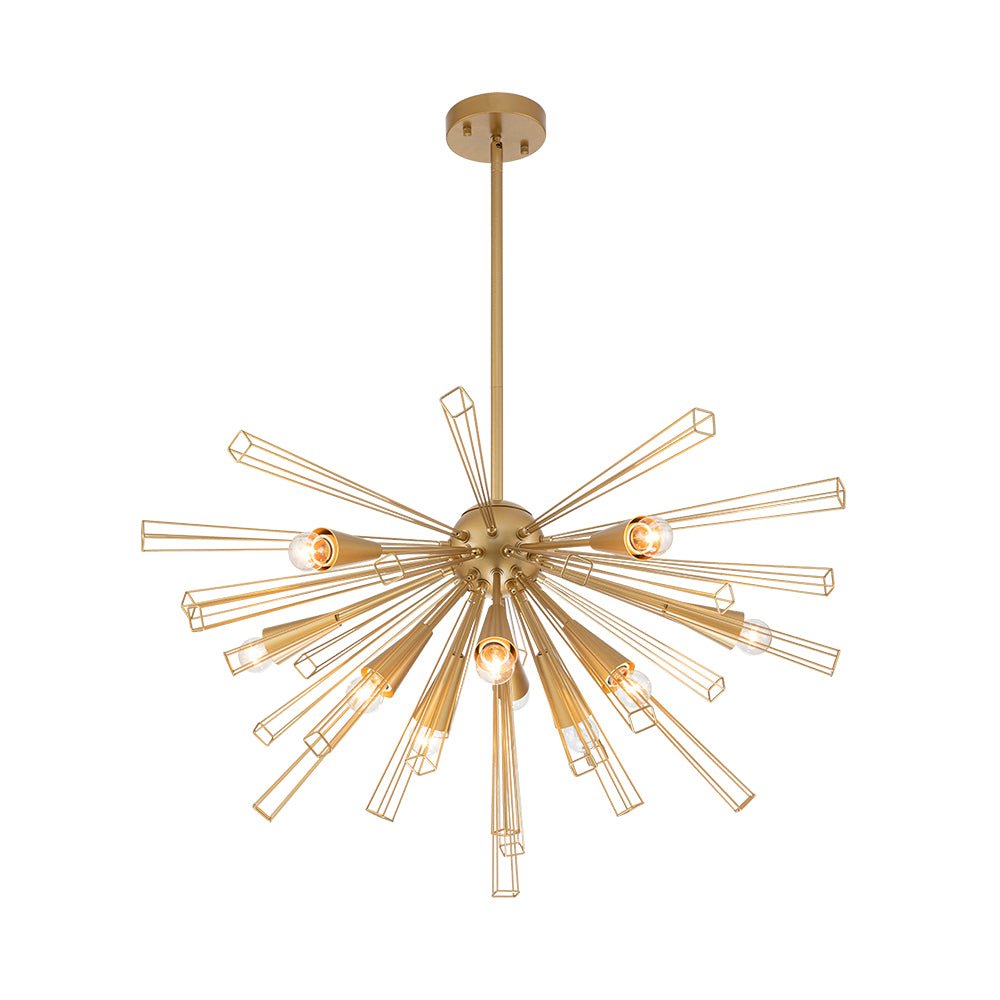 10 - Light Modern Sputnik Sunburst Chandelier - LightfixturesUAE