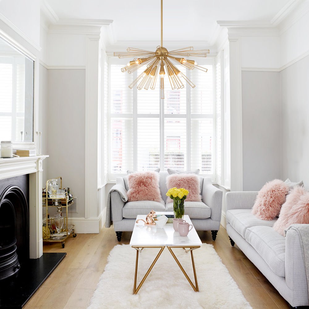 10 - Light Modern Sputnik Sunburst Chandelier - LightfixturesUAE