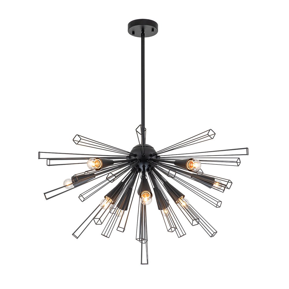 10 - Light Modern Sputnik Sunburst Chandelier - LightfixturesUAE